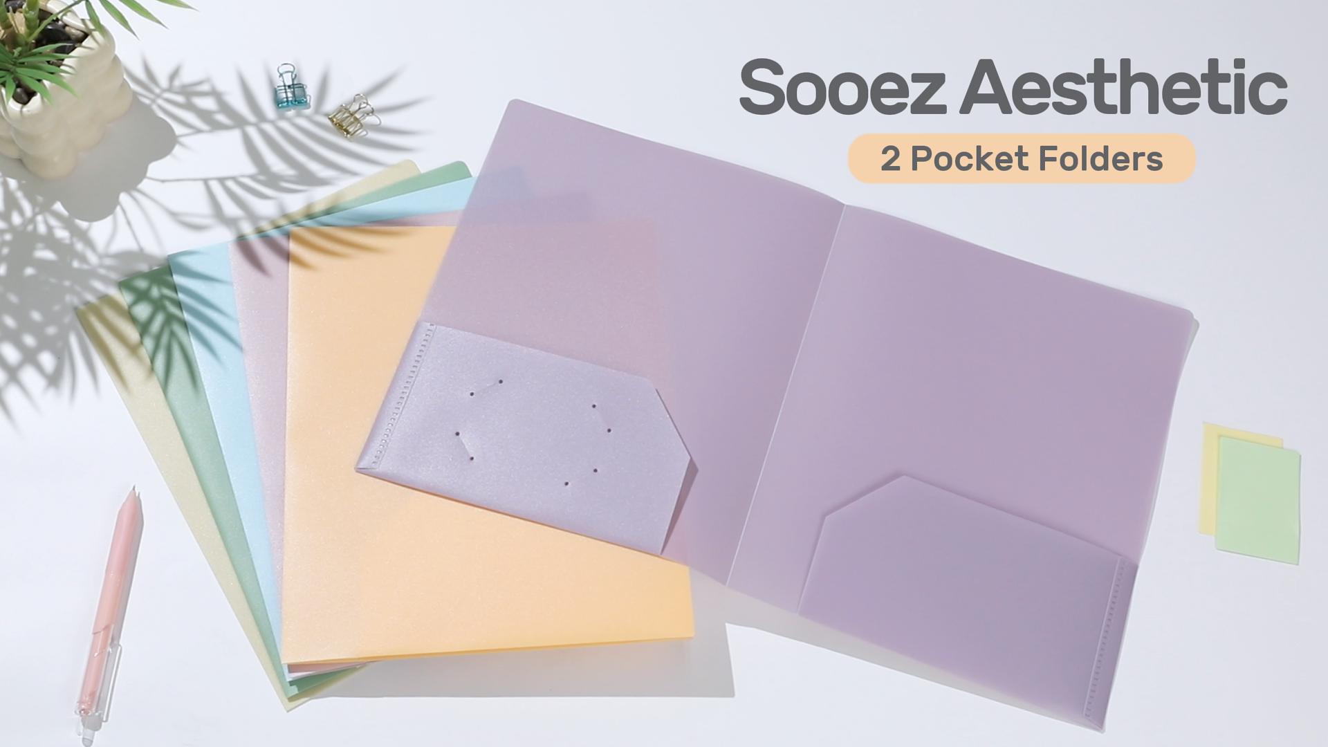 Amazon.com : Sooez 7Pack Folders with Pockets, Plastic Pocket