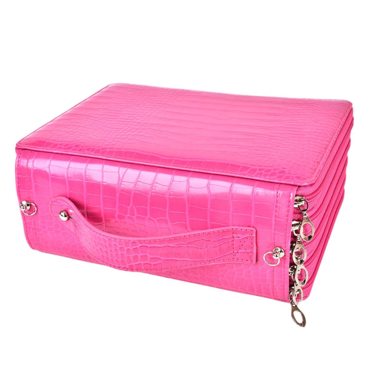 Estuche de gran capacidad, bolsa de almacenamiento para artículos de papelería, soporte para lápices, organizador de lápices, suministros para estudiantes, Rosado, 11.5X20X28CM, Maletín