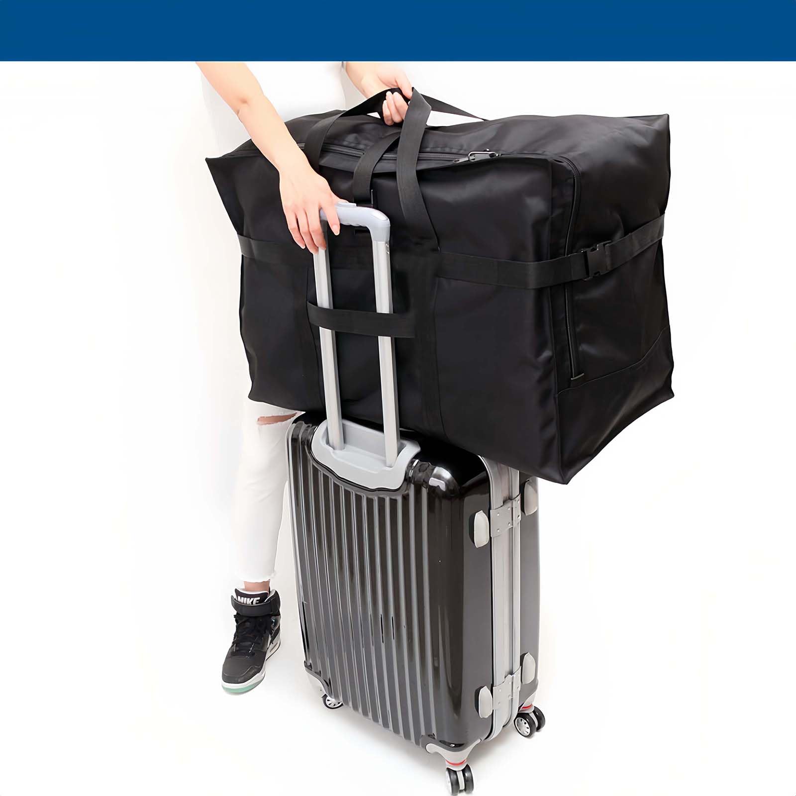 Arxus Grand Sac de Voyage, 120L Pliable Bagage à Main Week-End Overnight pour Homme Femme, Sac de Rangement pour Voyage Aéroport Sport Camping Déménagement