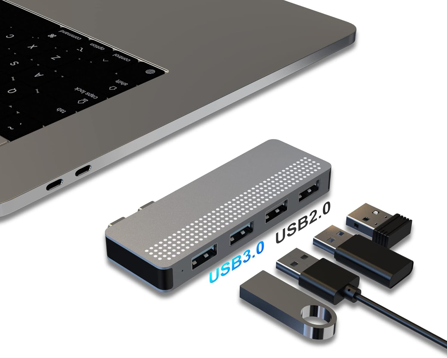 USB C Hub for MacBook Air/Pro, MacBook USB Adapter with 2