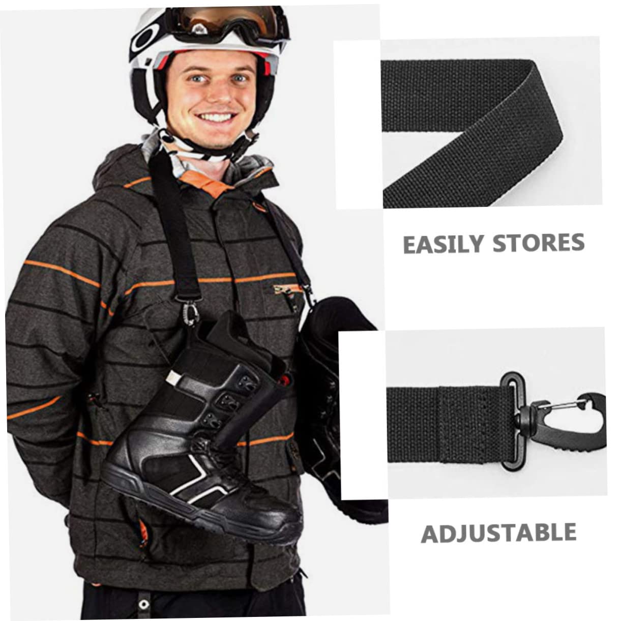 BESPORTBLE 12pezzi Cinghie Fissaggio Sci Regolabili da Cinghie Multi-Funzione per Trasporto Stivali Sci Accessori Pratici per Adulti