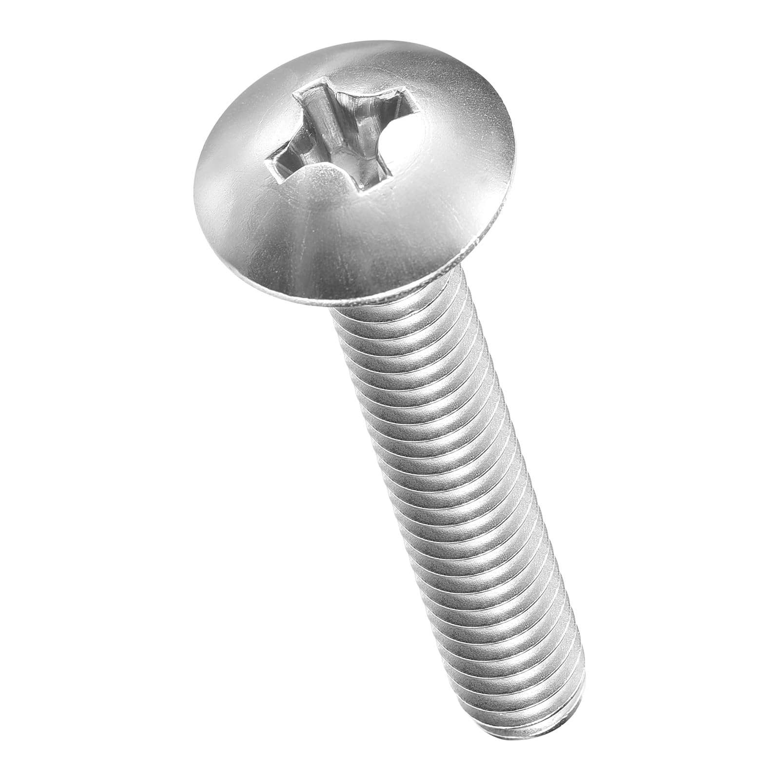 METALLIXITY Machine Screws Phillips Head(1/4"-20x1-1/2") 15Pcs, 304 Stainless Steel Round Head Phillips Drive Furniture Bolts