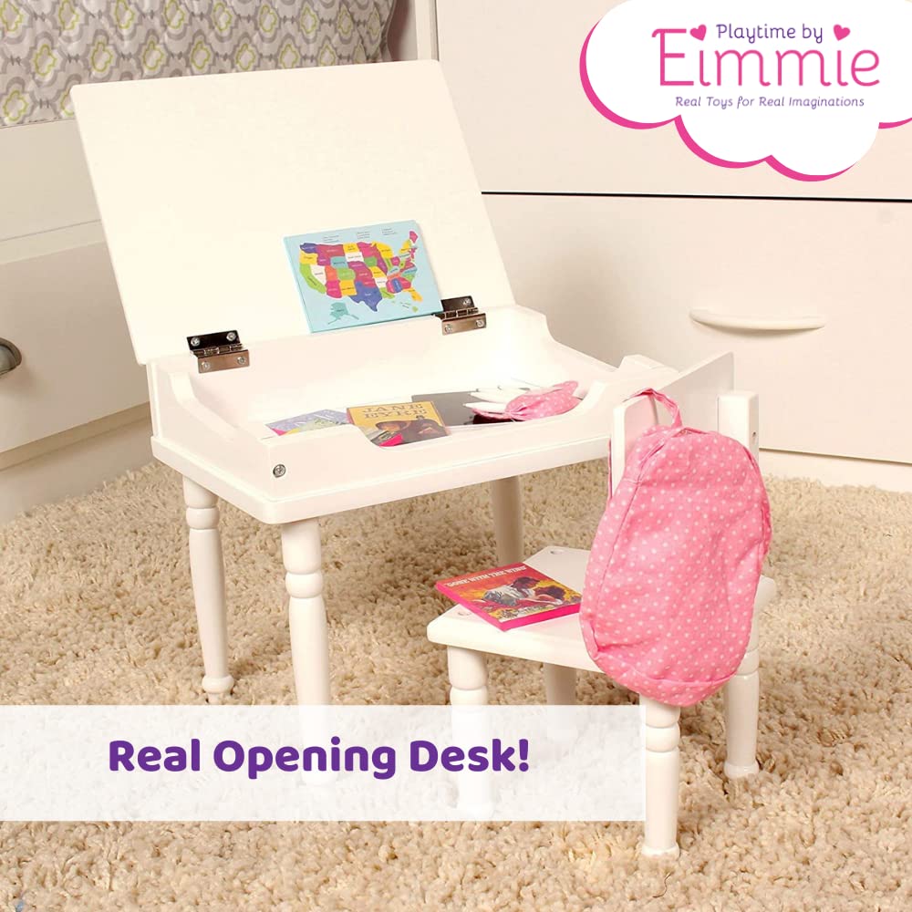Playtime by Eimmie 18 Inch Doll School Desk Furniture Set Table