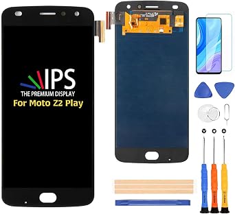 Compatible with Moto Z2 Play Screen Replacement,for Moto Z2 Play XT1710-01 XT1710-02 XT1710-06 XT1710-07 LCD Display Touch Screen Digitizer Assembly Parts,with Screen Protector+ToolsBlack