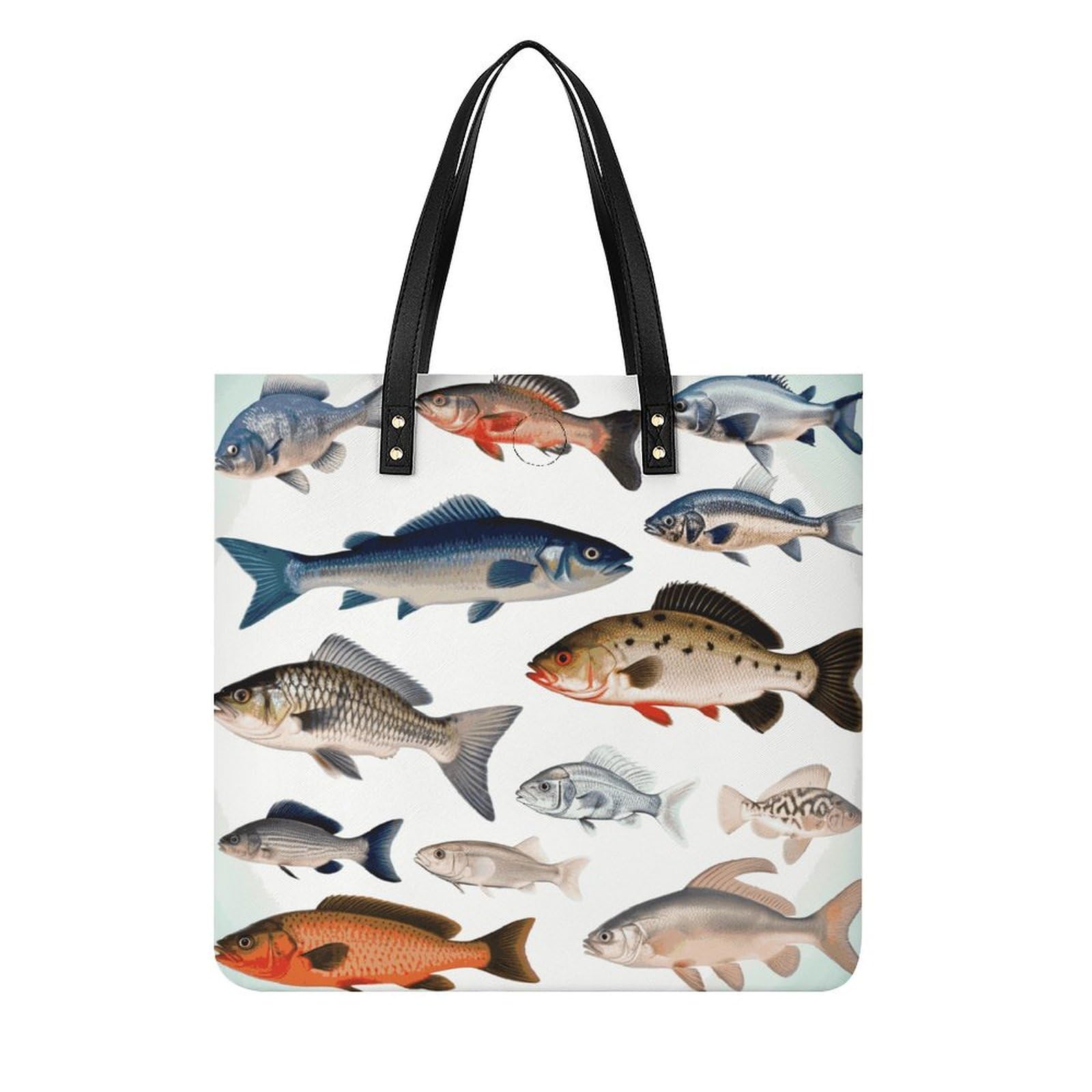 Different Fish Large Leather Handbags Women Fashion Handbag Multifunctional Travel Bag It Is A Great Gift for Mothers, Teachers, Friends, Bridesmaids