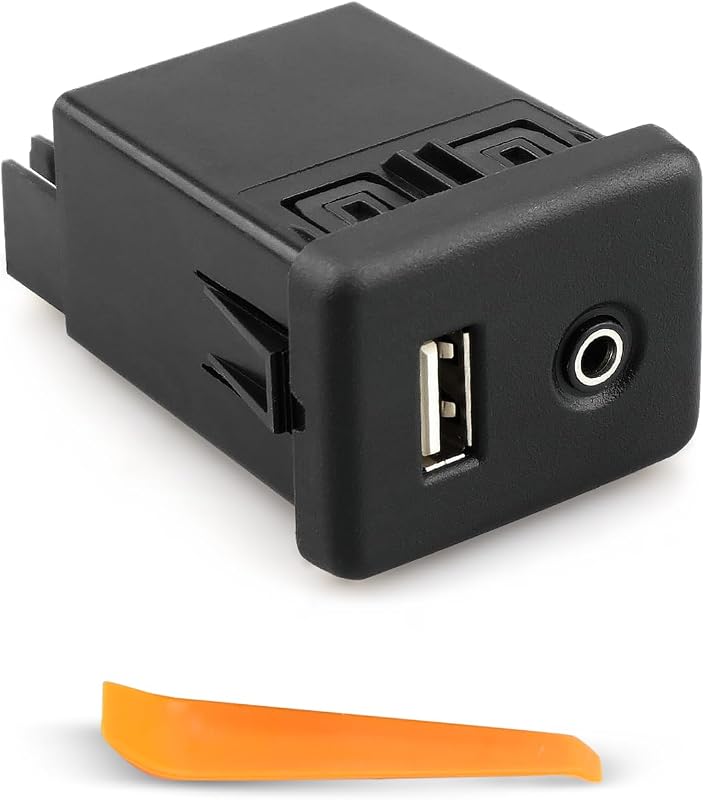 Módulo de interface de áudio e receptáculo USB FurnyQuaint preto para Chevrolet Cruze, GMC, Cadillac e Buick – com ferramentas de instalação