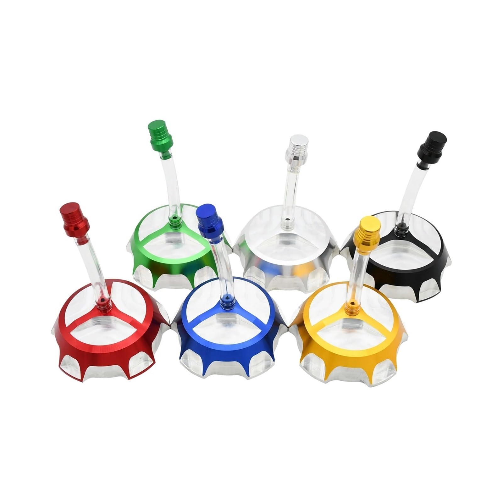 Válvula Tapa Tanque Motocicleta Accesorios para Motocicletas, Tapa De Tanque Gasolina Y Combustible con Manguera para ATV, Motocross, Ventilación(Green)