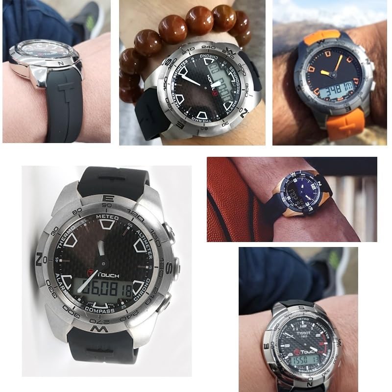Sangle silicone étanche au fini premium pour montres T013 417A - 4