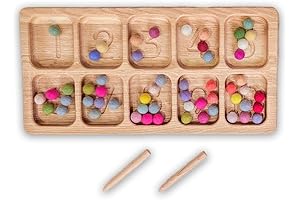 Montessori Sorting Tray with Numbers: Child Development and Learning Gift