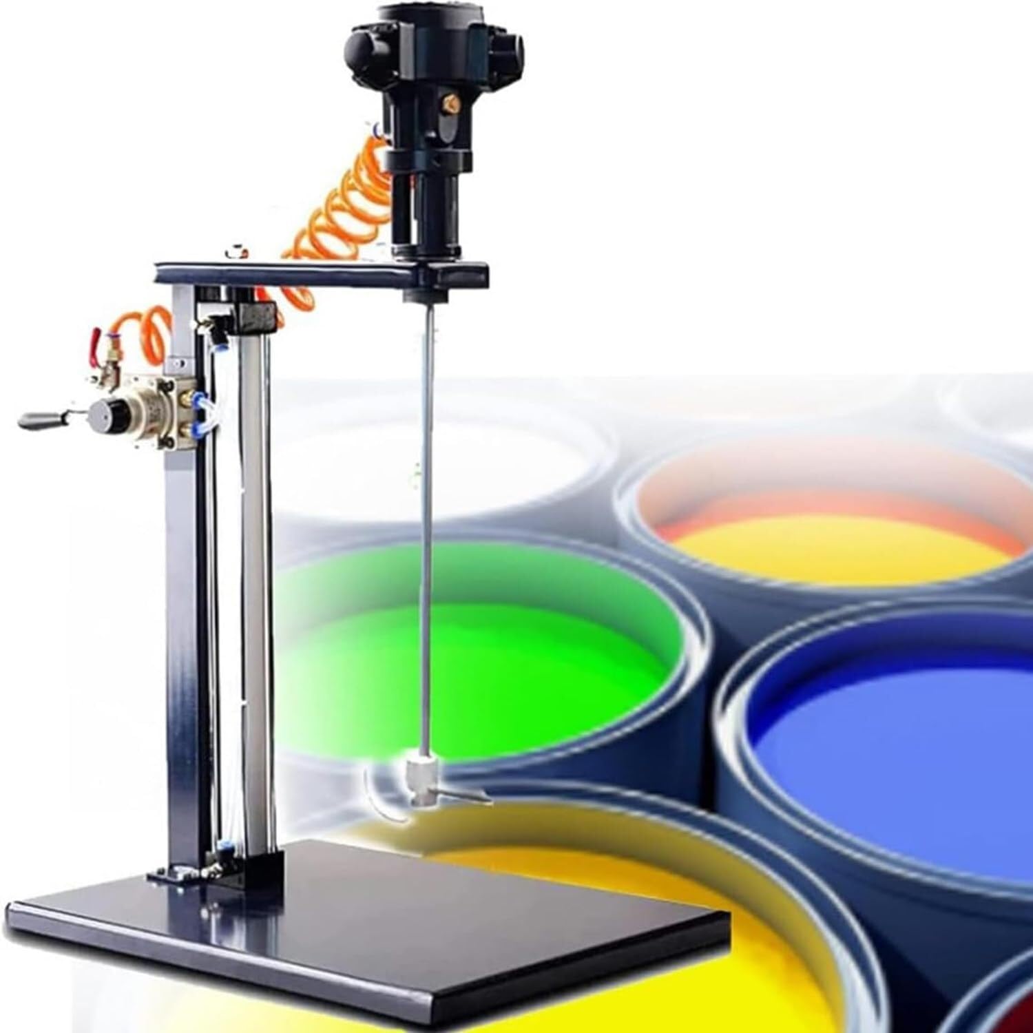 TGBHM Automatic Paint Blender Stirrer Stirring Air Powered Liquid Mixer 5 Gal/20l Lift Agitator Automatic Lifting and Vertical Mixing,
