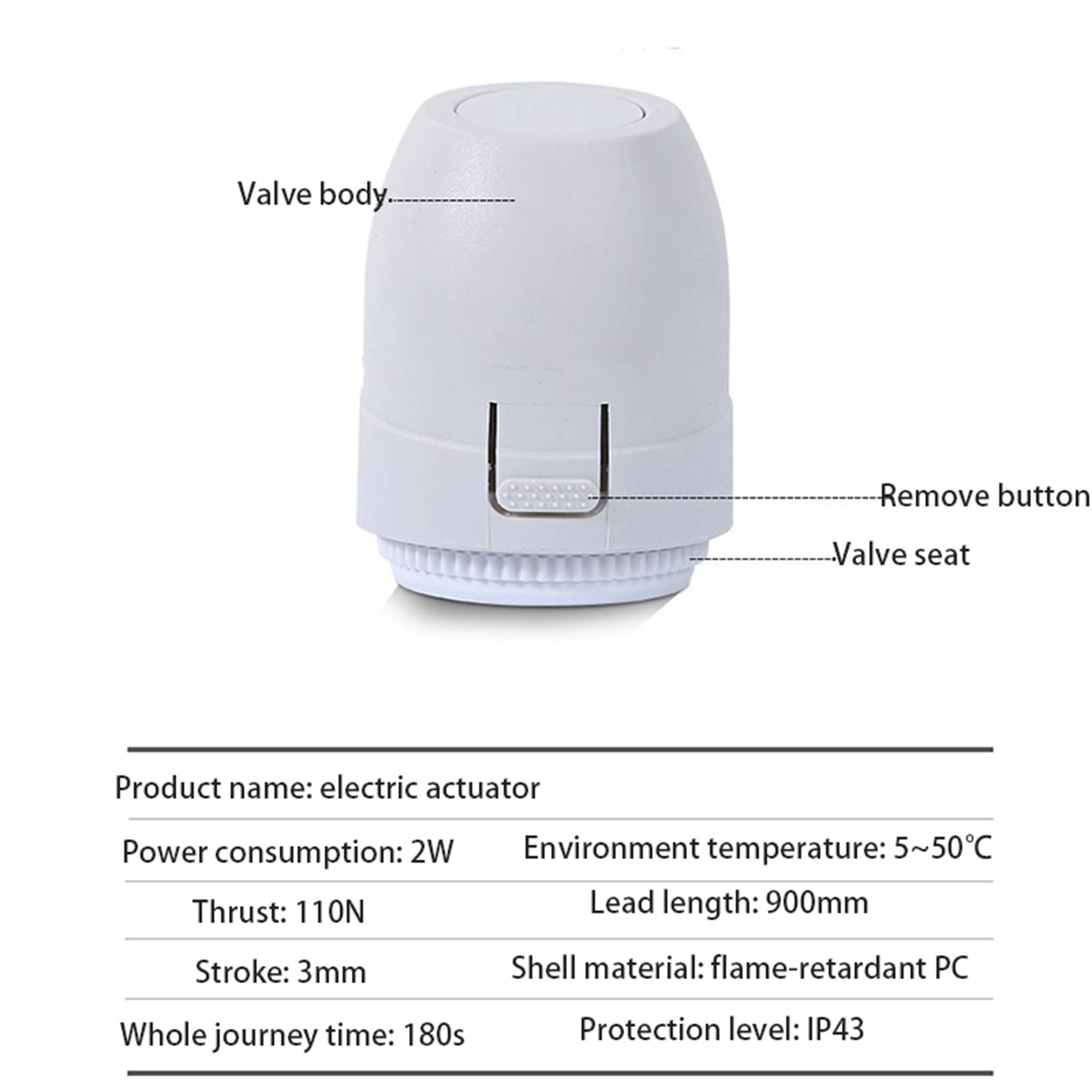 5X Valvola di Riscaldamento A Pavimento NC AC 230V Collettore Attuatore Termico Elettrico per Termostato di Riscaldamento A Pavimento
