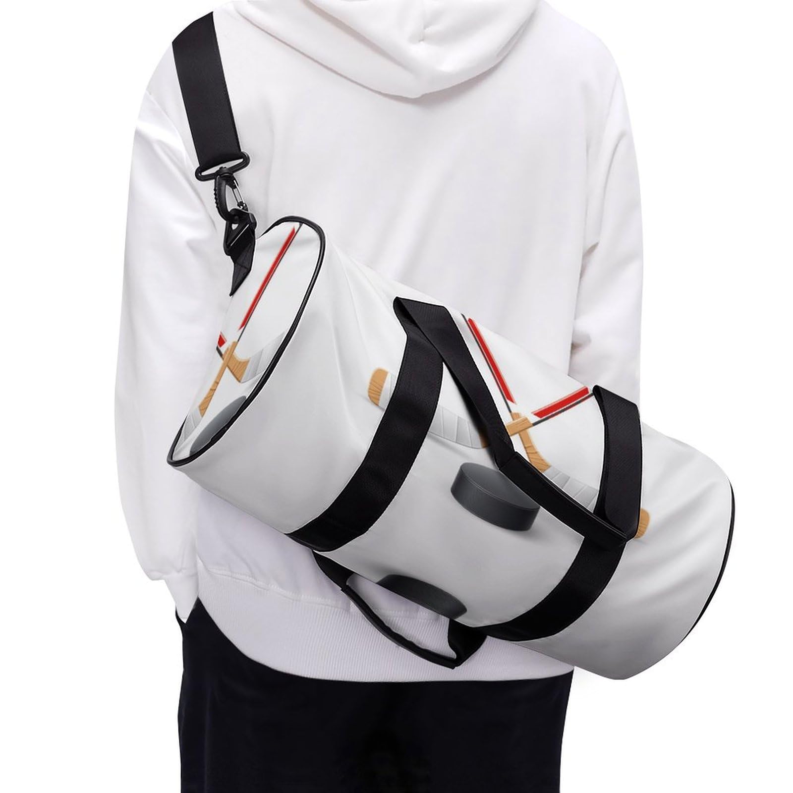 Hockey sur Glace Sac De Sport Gym Sac De Voyage Sac Week-End Duffel Bag pour Camping Randonnée Voyage 45x23x23cm