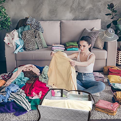 DOOOB Under Bed Storage Containers Closet Organizers-4 Pack Underbed Blanket Storage Bags with Front Clear Window & Four Handles, Under the Bed Long Storage Bins for Clothes, Comforters,Toys (40L) - Thumbnail 6