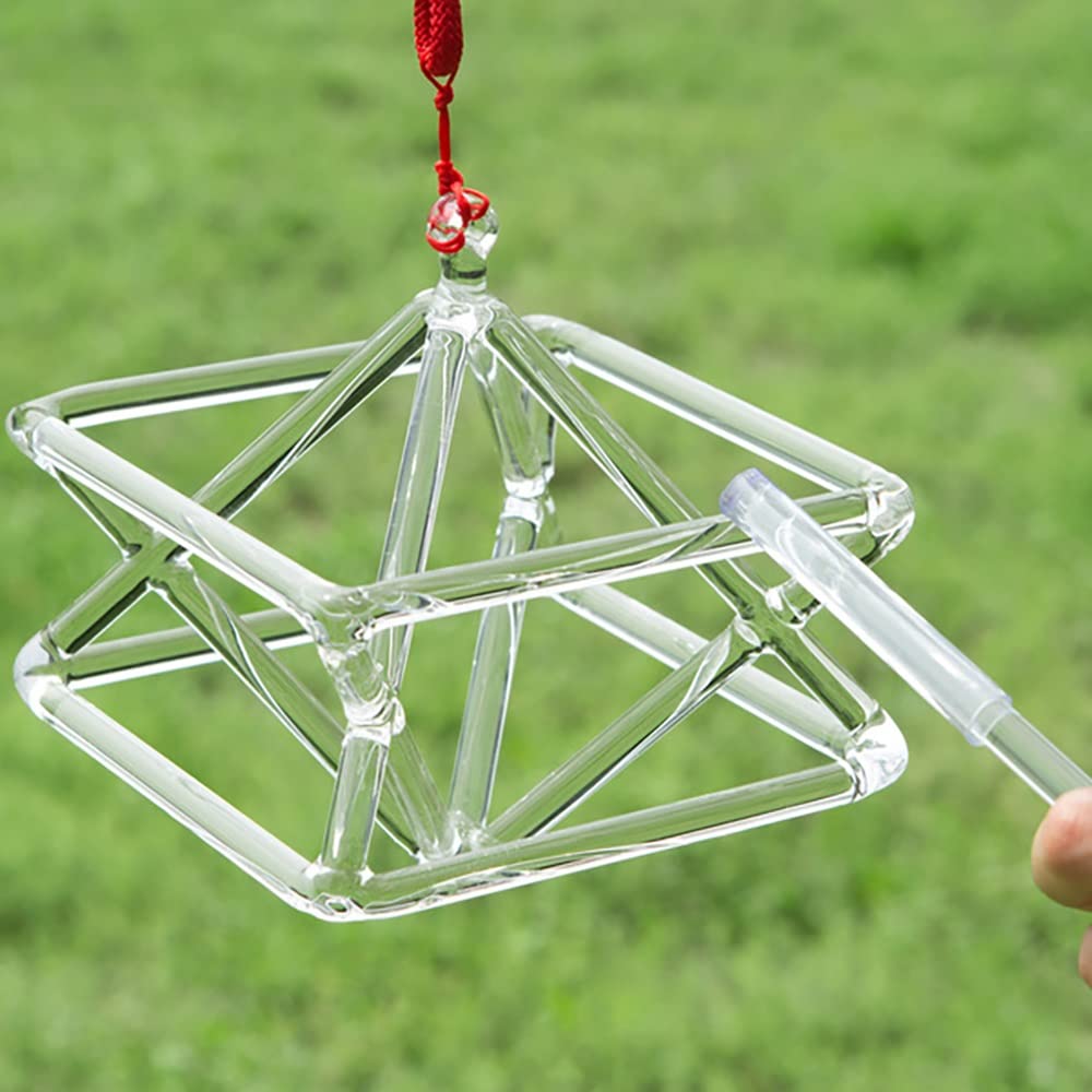 Piramide Di Cristallo Canterino, Suono Eccellente For La Meditazione Curativa, Meditazione Preghiera Suono Curativo, Strumento Musicale Perfetto For I Chakra(7 Inch)