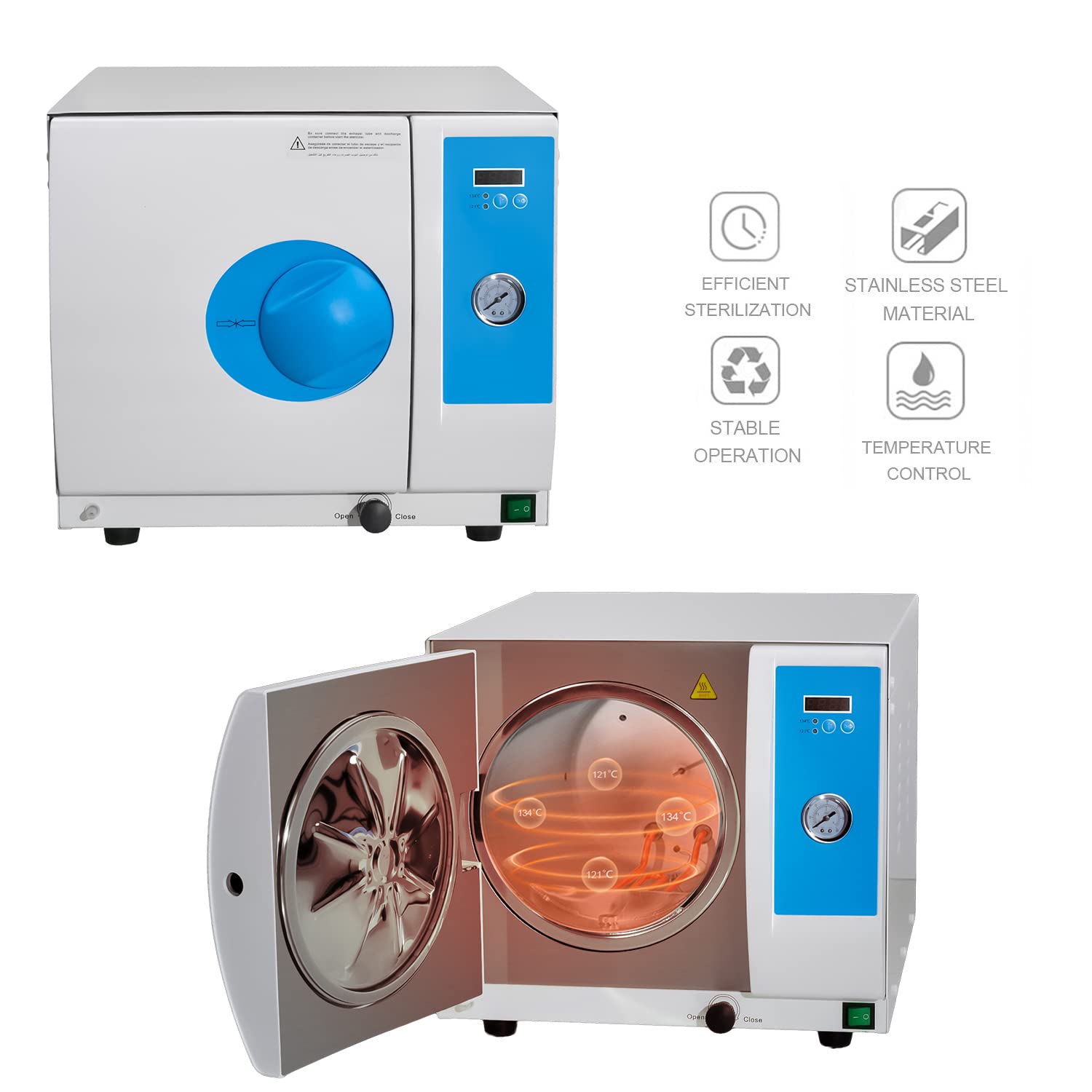 Automic Autoclave Steam Sterilizer 18L Dental Sterilizer Machine