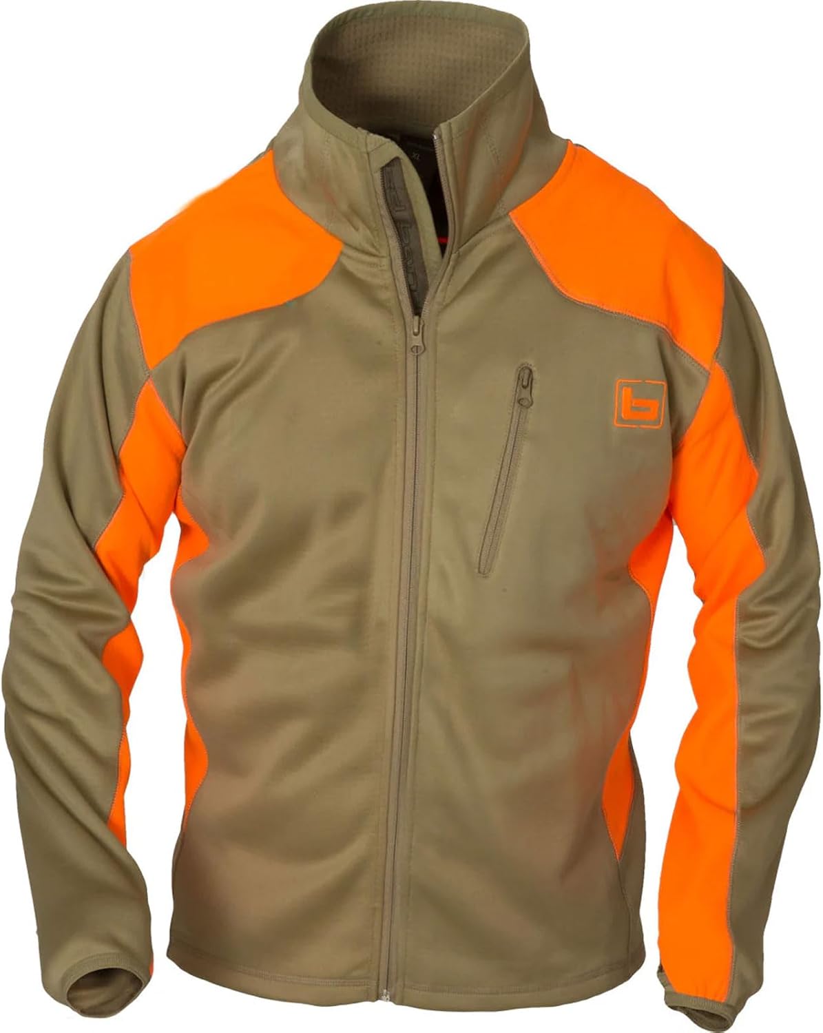 BANDED Men's Soft-Shell Upland Hunting Full Zip Jacket B1010023 - Medium Weight Wind-Blocking Fleece, Mock Neck, Chest Pocket