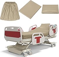 Vista 15 de Moukeren Juego de sábanas de hospital, 6 piezas, sábana bajera ajustable de bolsillo profundo de 36 pulgadas con elástico en todo el contorno, Beige