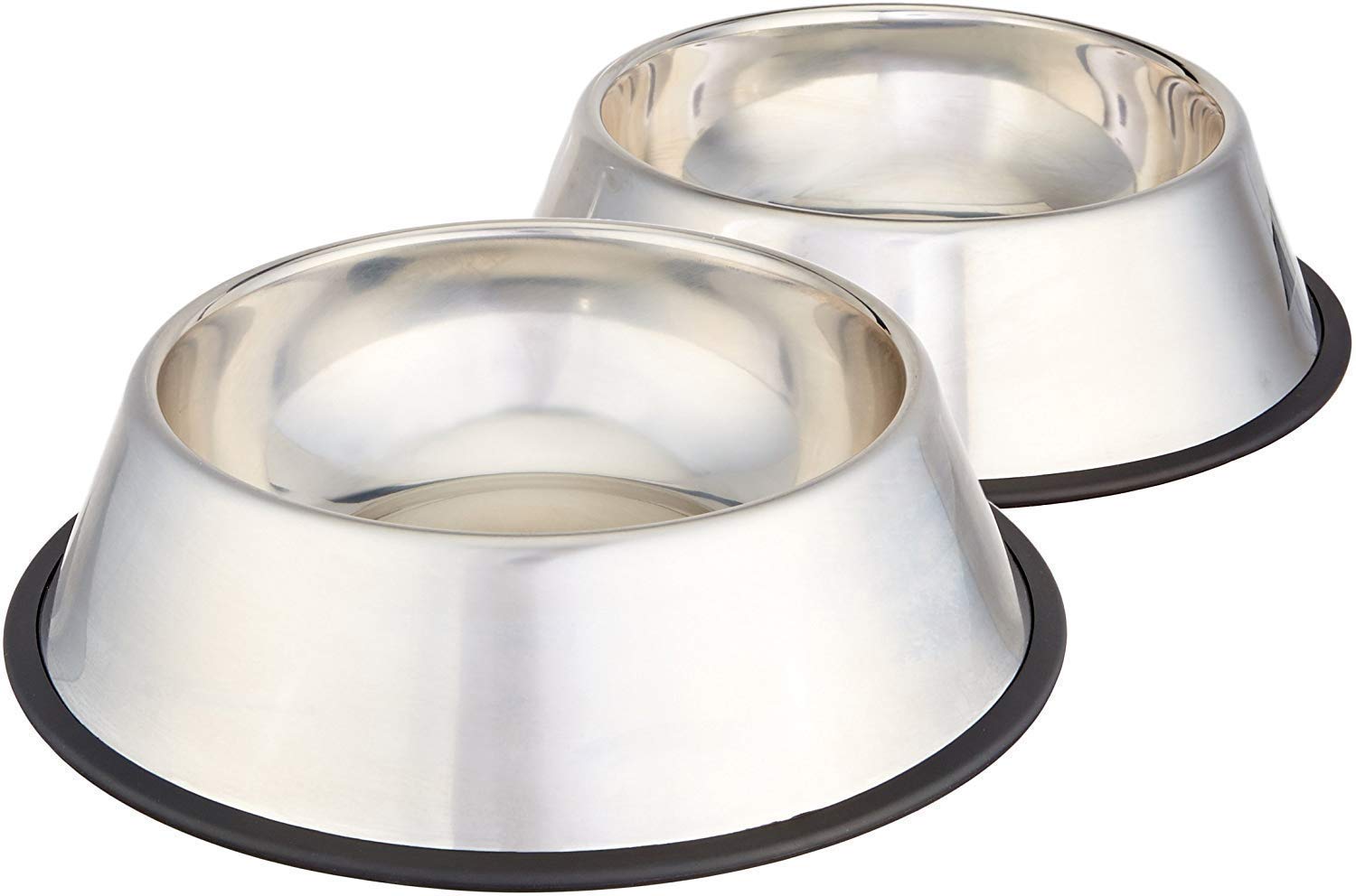 Amazon Basics Stainless Steel Pet Dog Water And Food Bowl, Set of 2 (11 x 3 Inches)Amazon Basics Stainless Steel Pet Dog Water And…