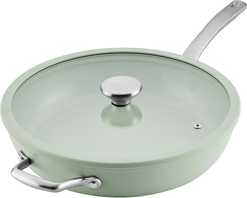 Miniatura 16 de Circulon Halo con LaserDefense - Sartén antiadherente de cerámica con mango auxiliar y tapa, fabricada sin PFAS, compatible con todas las estufas,