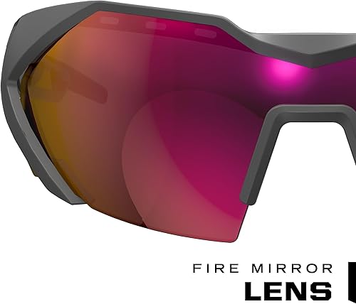 Miniatura 3 de Mechanix Wear Vision Type-E - Lentes de seguridad con antivaho, resistentes a los arañazos, protectores, negros, medio marco, brazos y nariz