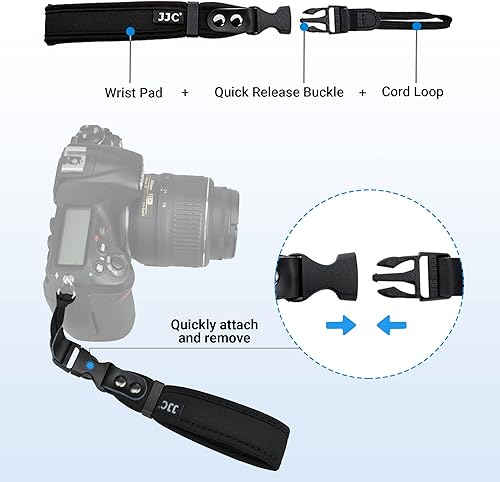 Miniatura 3 de JJC Correa de mano suave para cámara Canon Rebel T7 T6 T8i SL3 90D EOS R R10 RP M50 M6 Nikon D3500 D750 Z5 Z6 Z7 Z8 Z50 Z30 Zf Sony ZV-E1 A6000
