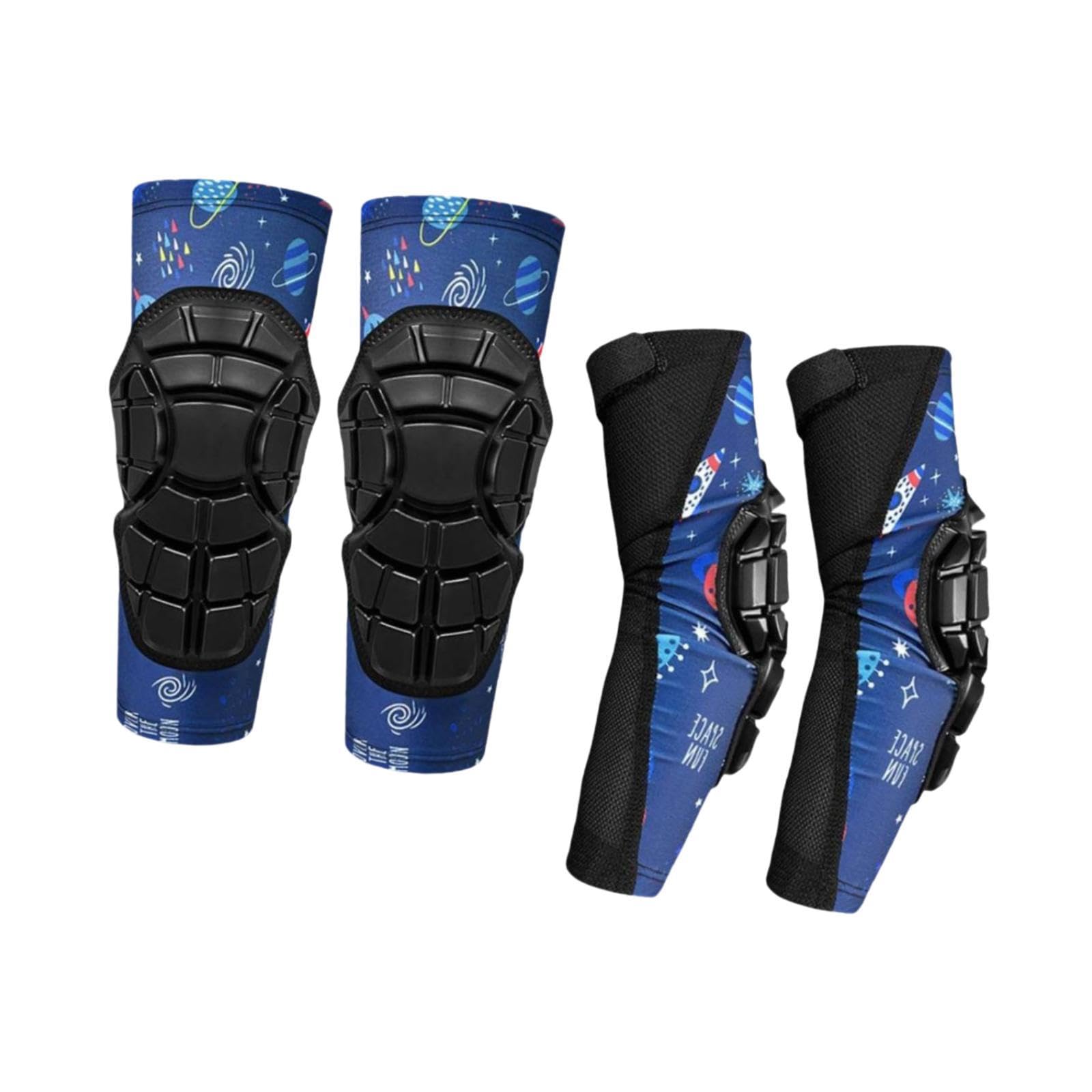 YIJU Kids Knee Pads Elbow Pads Sleeve Pads Protection Knee Support Guards Protective Gear Set for Child Bike Inline Sports Skating , XL