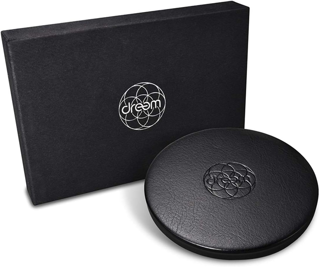 Dreem Beam 10W Wireless Charger - Premium Vegan Leather, Qi-Certified Inductive Fast Charging Pad, Beautiful Gift-Box - Black
