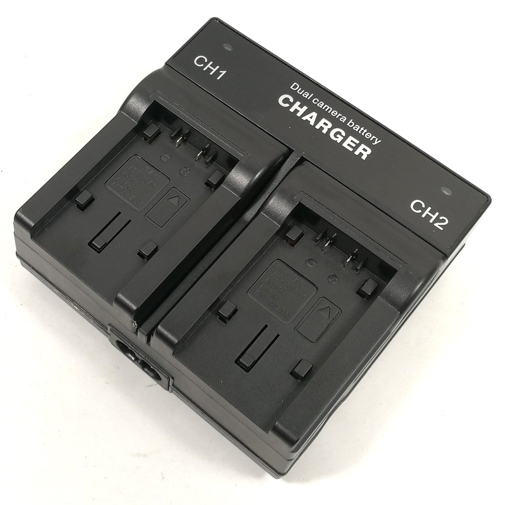 Dual-Channel Batterie Chargeur pour Panasonic VW-VBT190 VW-VBT380 VW-VBY100E VW-BC10E HC-V110 V160 V210 V250 V520 V550 V720 V750 V770 VX980 WX990 Camcorder
