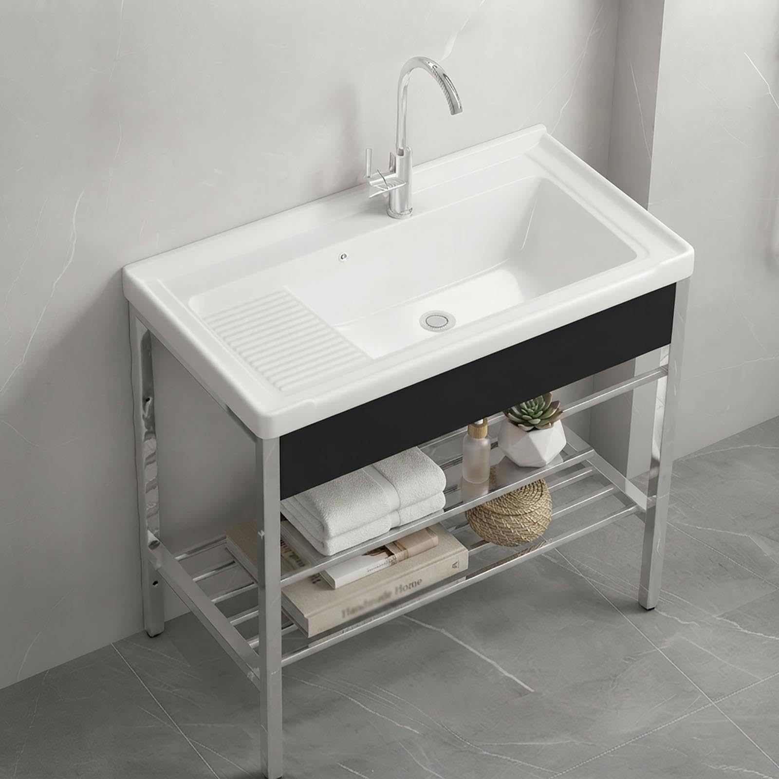 Zlewozmywak kuchenny ceramiczny ze zintegrowaną tarką