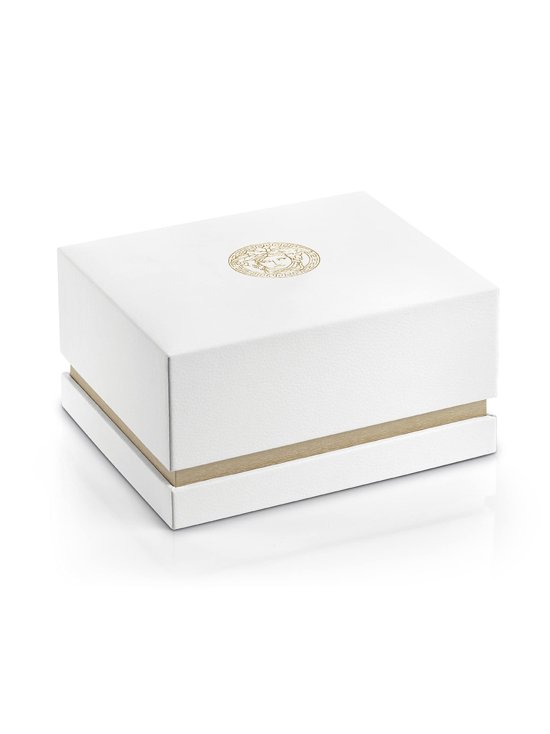 Versace Reloj de Pulsera para Mujer de Cuarzo a la Moda, Correa de Cuero Gris, Caja de Acero Inoxidable, Pantalla analógica Gris - VE8104422