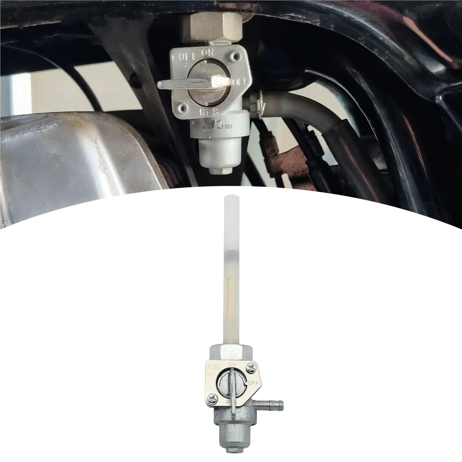 Öltankhahn Petcock Ventil Passend für Honda CRF230M, CRF230L, CB750F, CB250, CBX1000, CB900C, CB900F Motorrad-Benzinhahn, Kraftstofftank-Absperrventil Benzinhahn Schalter