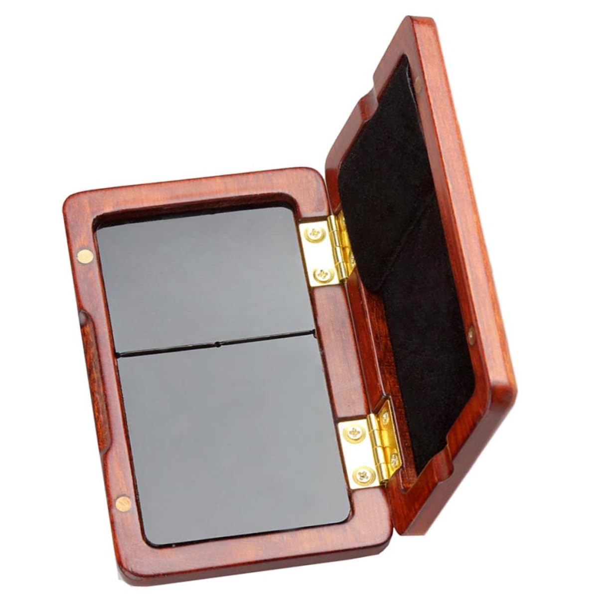 FUNOMOCYA Ergonomic Walnut Reed Case Box for Sax Clarinet Reeds Breathable Dark Red Protects from Moisture