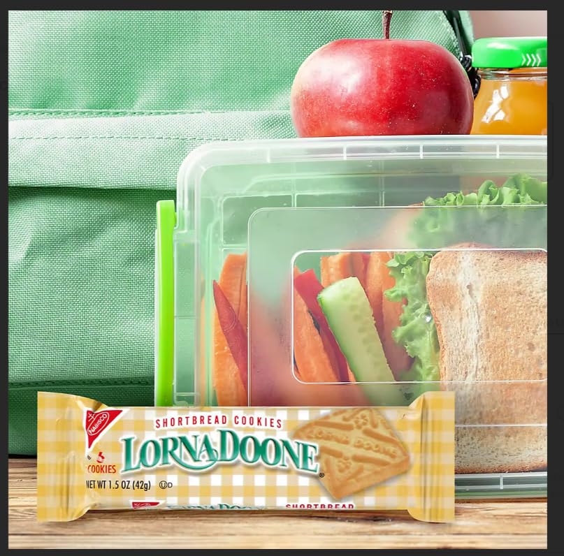 Shortbread Cookies Lorna Doone 1.5 0z Pack, 30 Count | Individually Wrapped Buttery Flavor Snack | Breakfast Tea Coffee Treat School Office Party Gift Basket Come With Maryse's Place Customized Box
