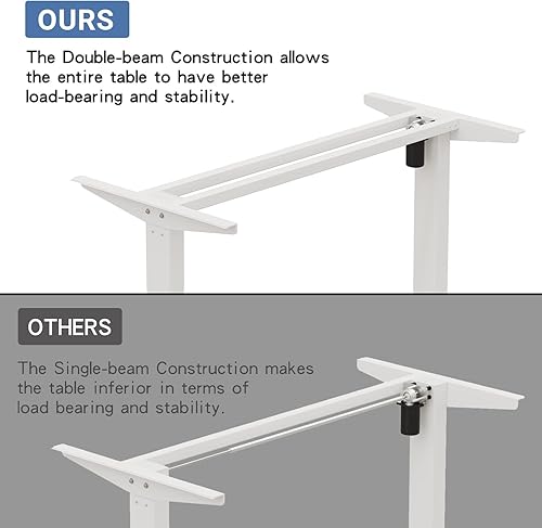 Miniatura 14 de Escritorio eléctrico de pie de altura ajustable, escritorio de computadora de pie sentado de 55 x 24 pulgadas, mesa de escritorio de pie para Negro
