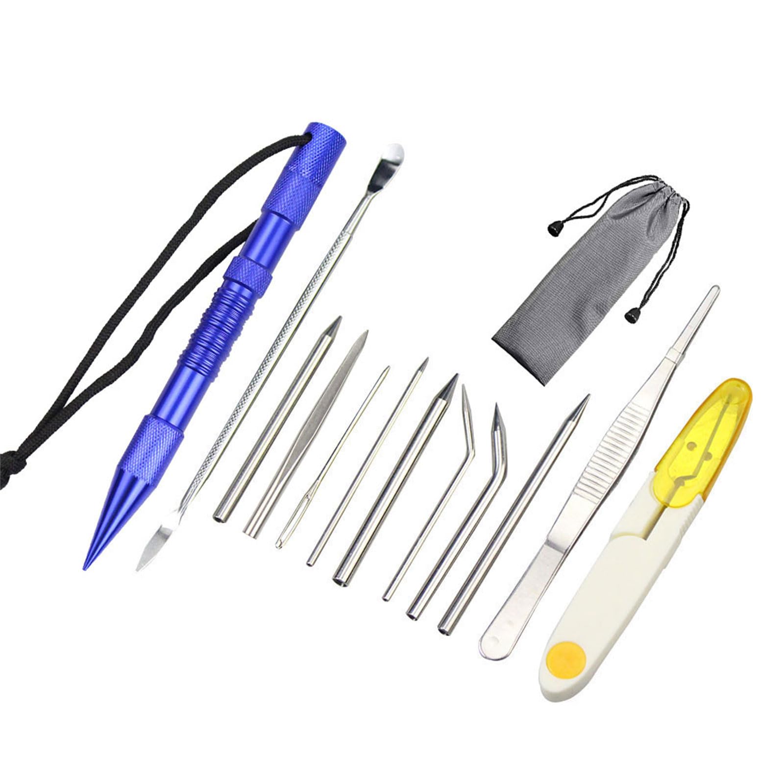 Paracord Stitching Set Lacing Stitching Needle Smoothing Tool Knotter Tool for Bracelets and Leatherwork Paracord Sewing Set