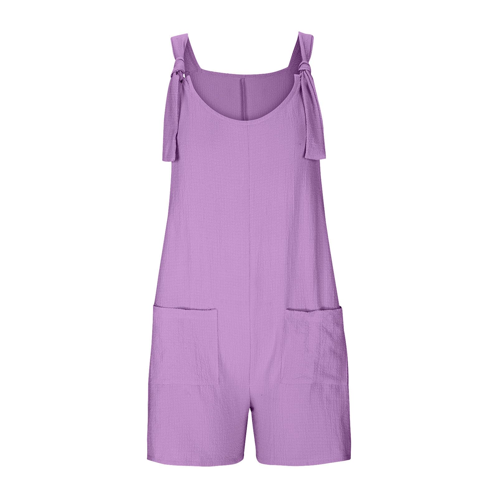 2025 Mono Niña,Mameluco Casual Sin Mangas de Verano para Niñas Color Sólido Overol Corto de Verano Peto de Una Sola Pieza con Bolsillos para Niños Casual Pantalones con Tirantes 5-14 Años