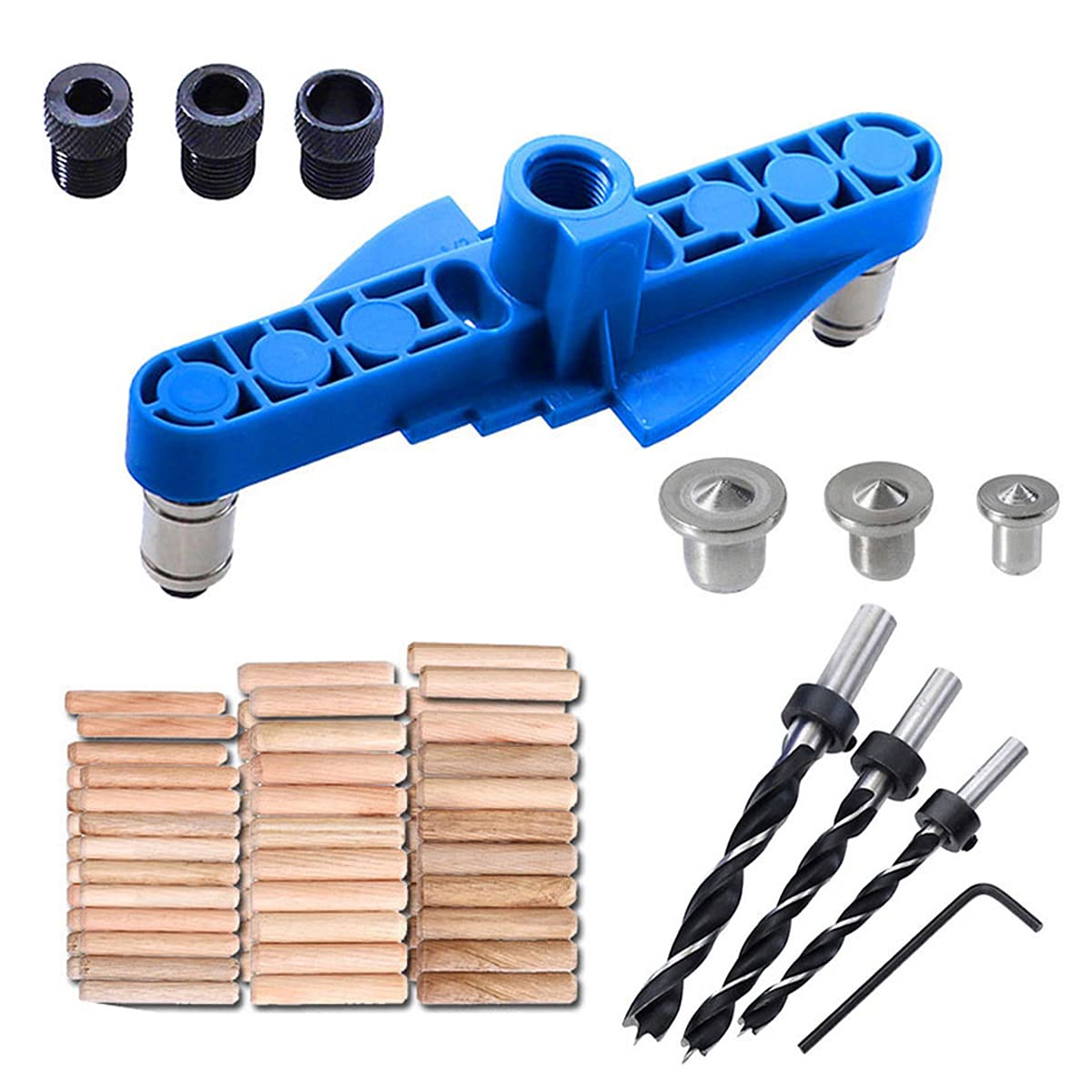 Buy Finco Dowel Jig Kit Pocket Hole Screw Jig 74Pcs Set for Working Drilling and Marking with