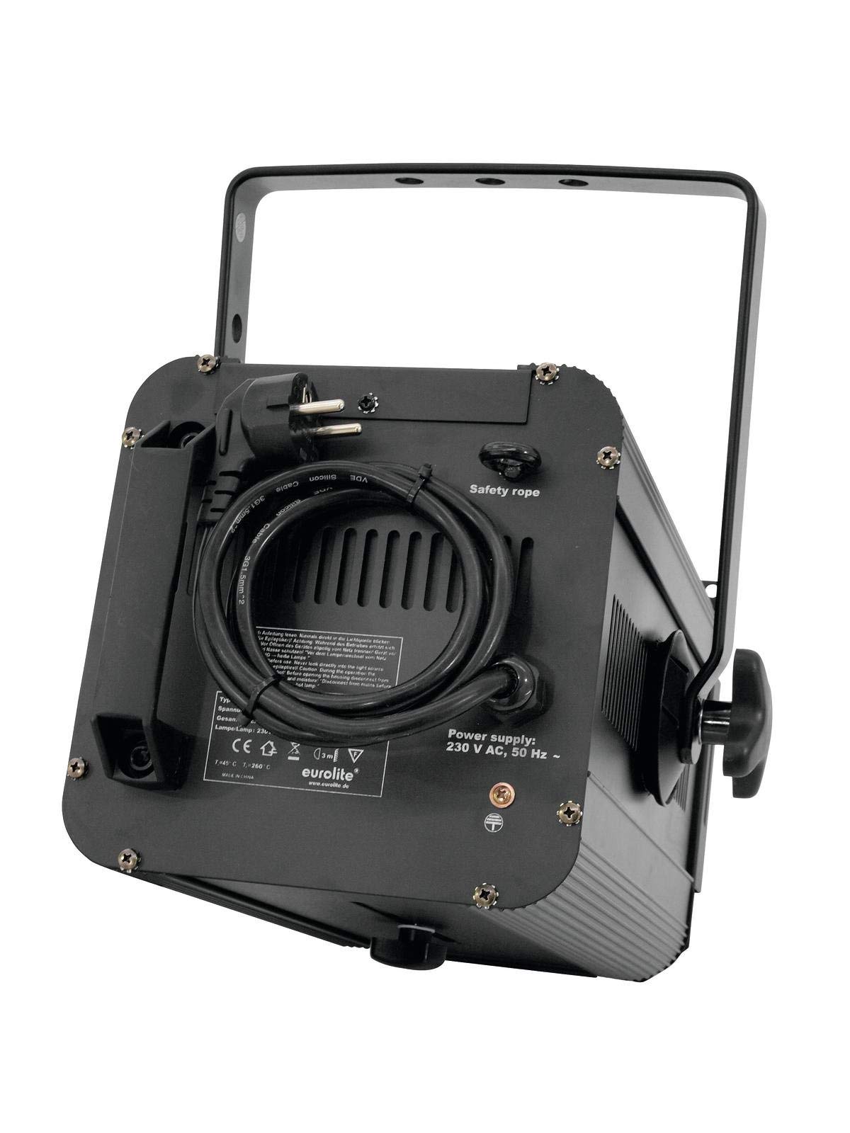 EUROLITE Theatre Spot 650/1000 Antihalo schwarz | Theaterscheinwerfer für Halogenlampe mit 650 oder 1000 Watt Leistung