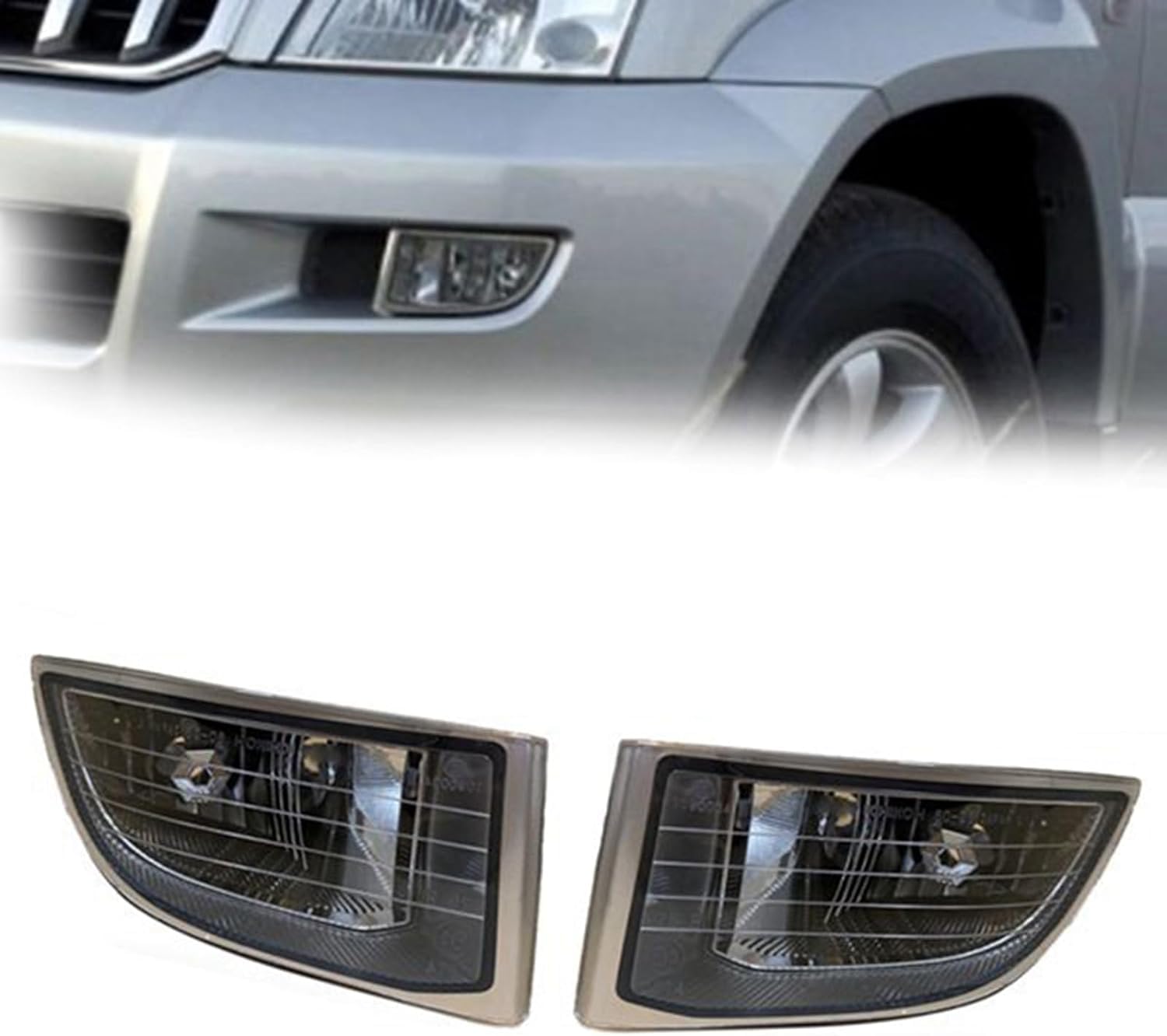 Feux de brouillard de voiture Pour Land Cruiser Prado 120 2002-2009 81221-60050 81221-60051 81221-60070 81221-60071 Phare antibrouillard avant antibrouillard avant gauche/droit Ensemble antibrouillard