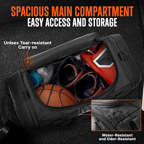 SQUATZ Gym Bag for Men and Women Sports 50L Duffle Bag Travel Backpack Weekender Overnight Backpack with Spacious Shoes Compartment Adjustable and Removable Shoulder Strap Workout, Multiple Pockets4