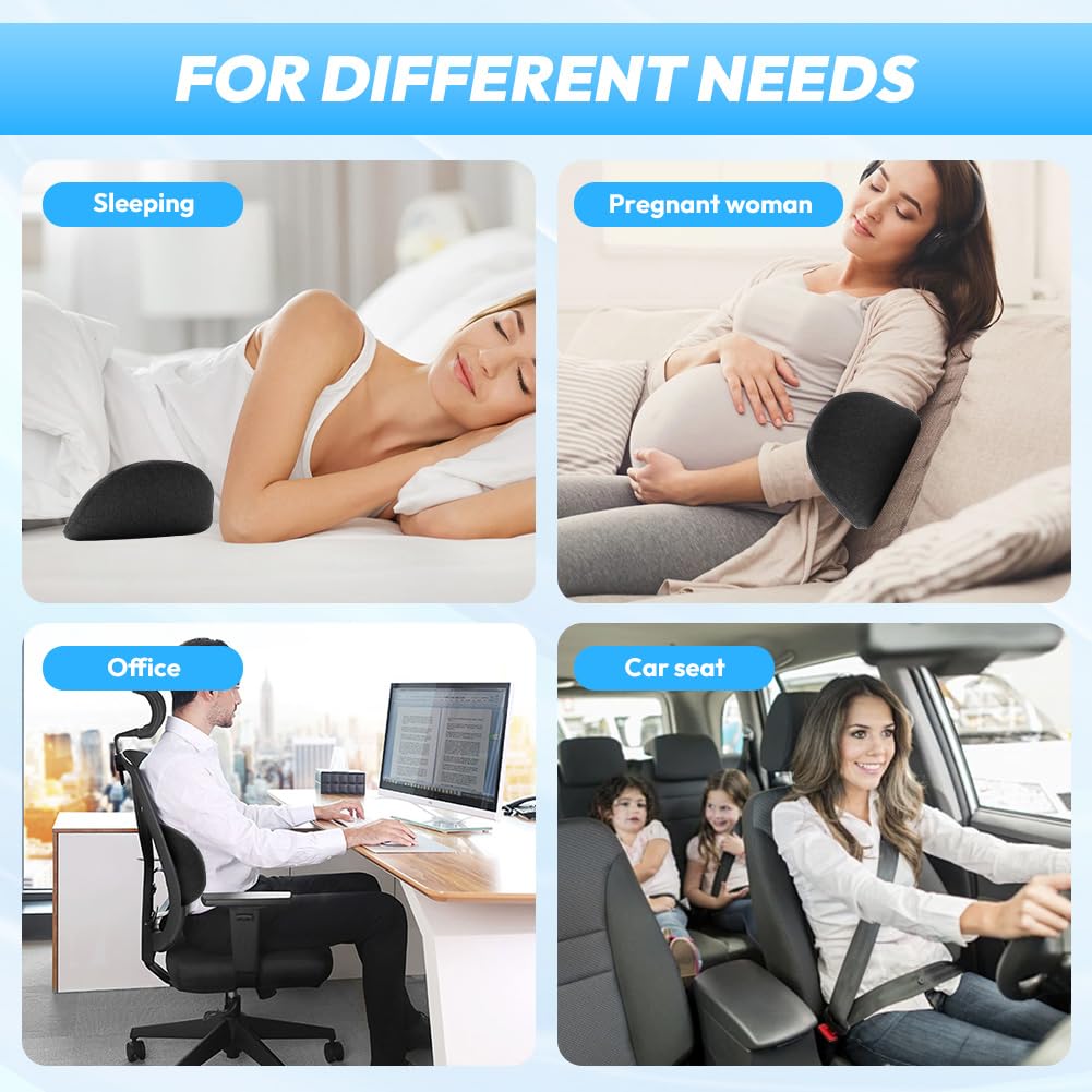 CloudBliss Set Cuscino Seduta E Lombare In Memory Foam - Ergonomico Per Ufficio, Auto, Sedia, Sollievo Da Mal Di Schiena E Coccige - 2