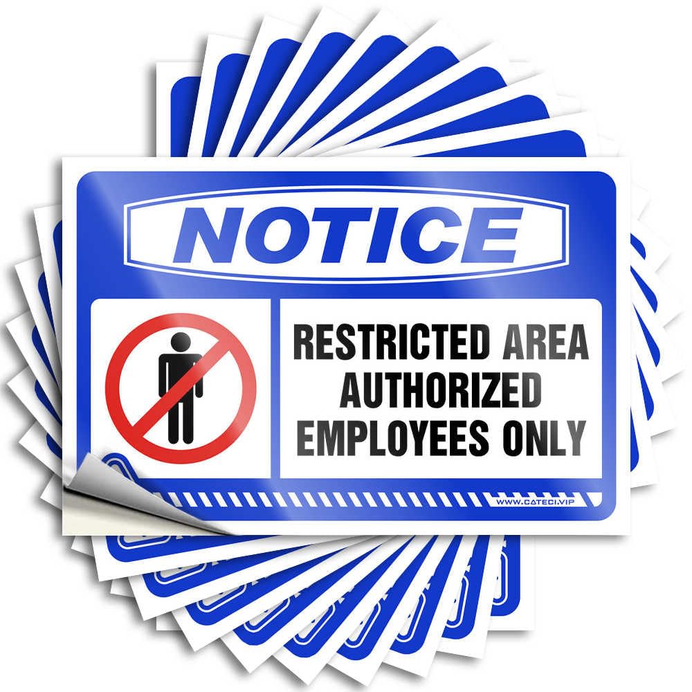 Notice Restricted Area Authorized Employees Only Fuzzy Stuff - Saying Accessory Removable Vinyl Decal(6X9CM)