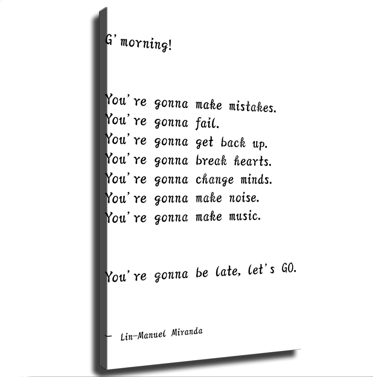 Inspirational Quote Wall Art Positive Motivational Gift