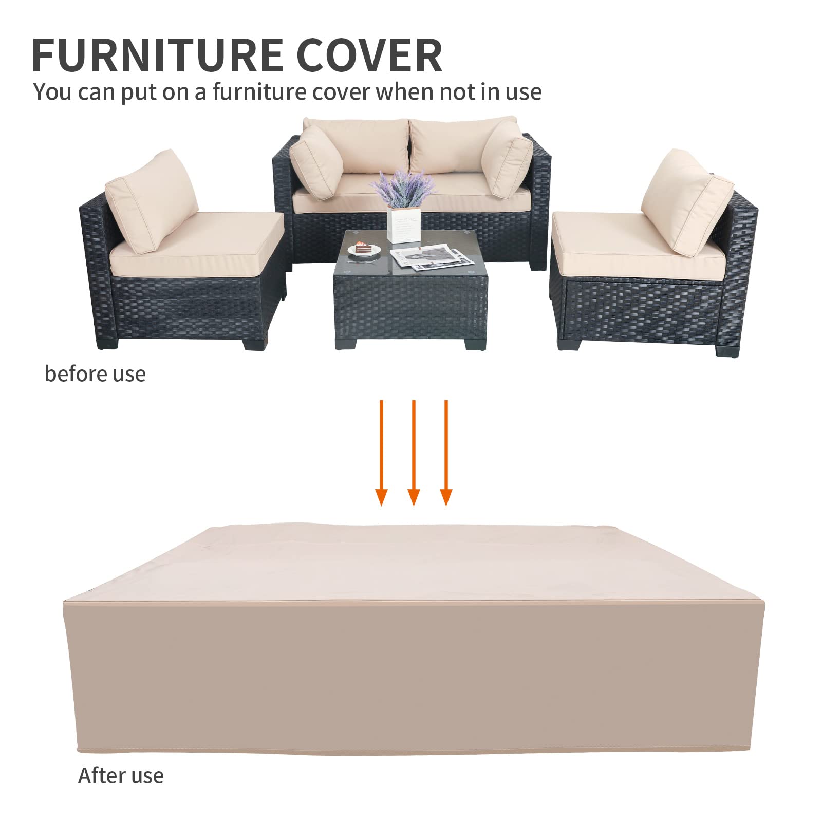 depot Seat and Back Replacement Cushion Set Claremont Prospect Hill Ur