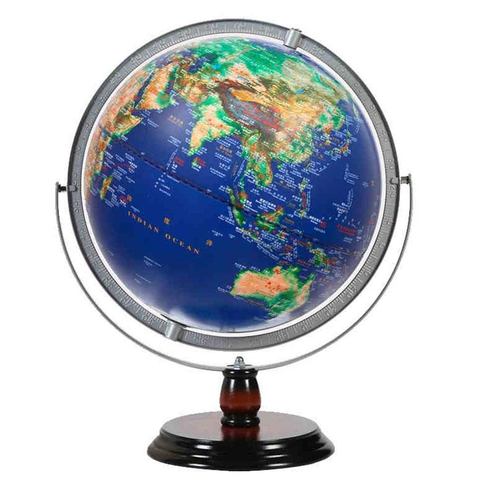 Globes Carte du monde pour étudiants, enseignement et apprentissage, modèle éducatif rotatif, décoration d'étude, 30 cm de diamètre, 12 pouces