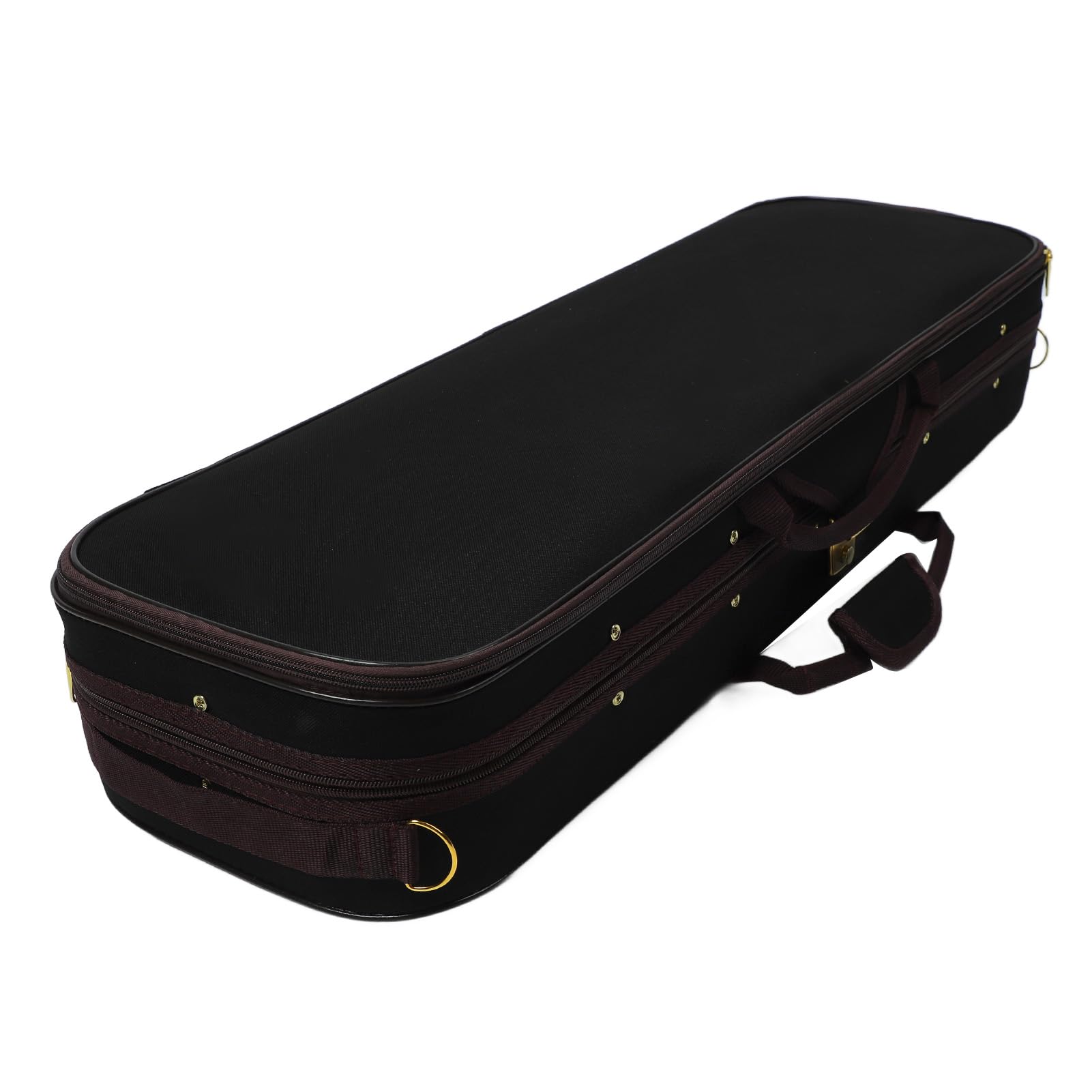 Ausla Caja de Violín de Tamaño 4/4, Estuche Rígido de Almacenamiento con Higrómetro Incorporado, Espuma de Alta Densidad y Correas para los Hombros, para Violín 4/4