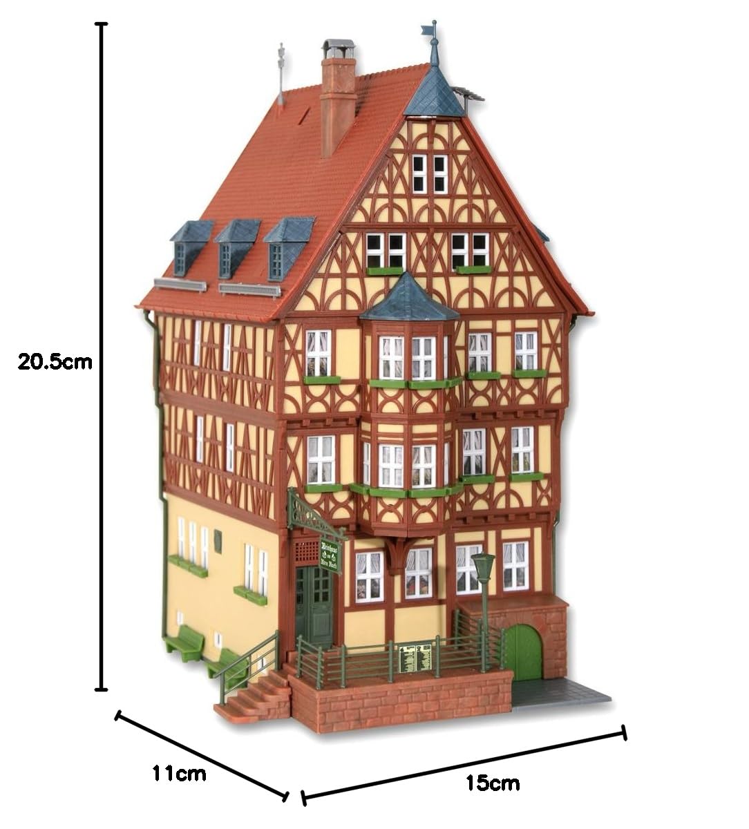 Kibri Maquette H0 – Maison à Colombages Miltenberg – Bâtiment Franconien – Kit à Monter – échelle H0