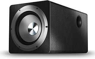 Subwoofer Home Theater, 6.5 Inch Powered Subwoofer Wooden, 100W HiFi Subwoofer with RCA Cable, Compact Design, Field Studio Premium Sound