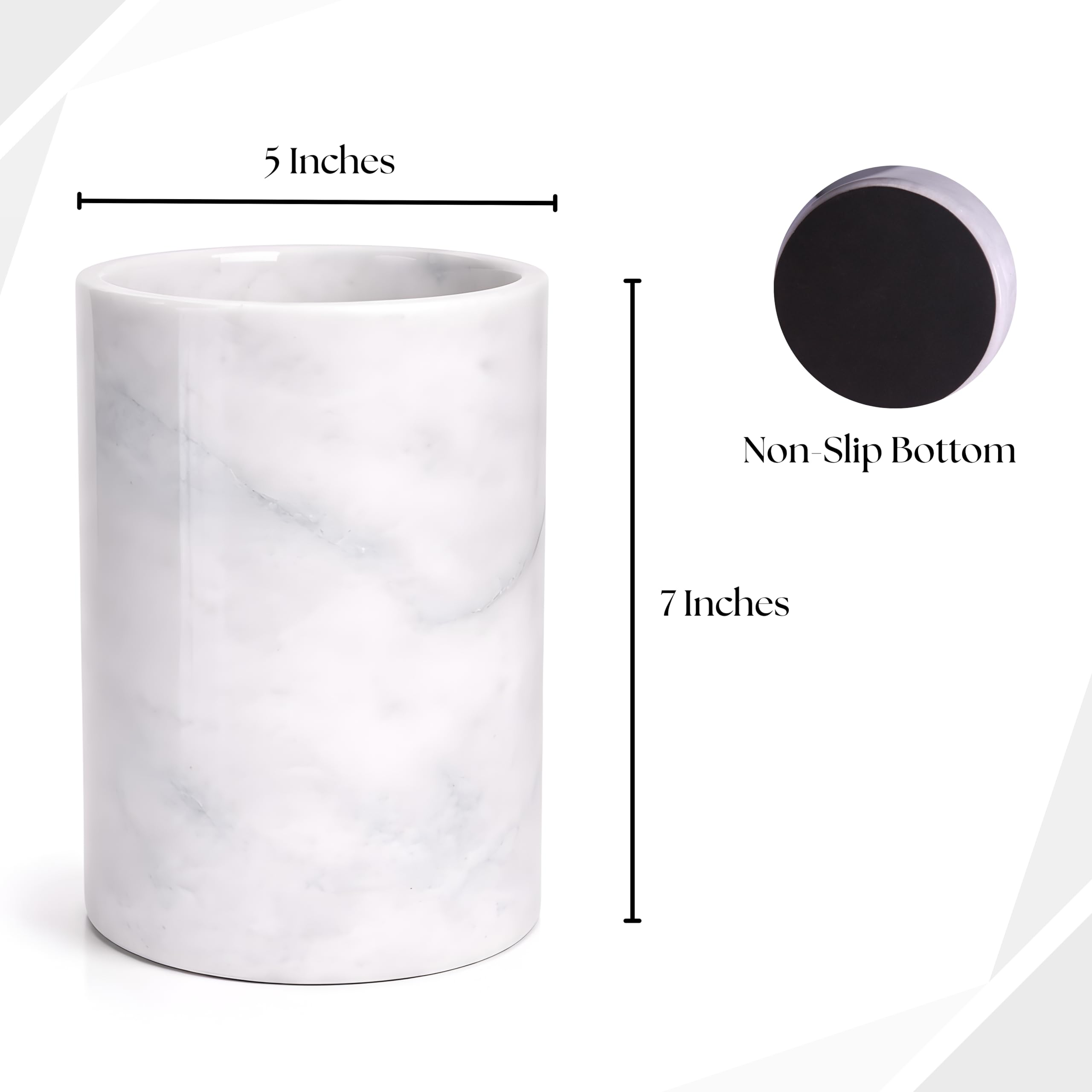 Marble Wine Chiller Bucket for 750ml Bottles, Natural Stone Wine & Champagne Bucket, Elegant Bottle Chiller for Dining Table, Keeps White Wine Cold, Luxury Home & Bar Decor - White — Amazon image 5