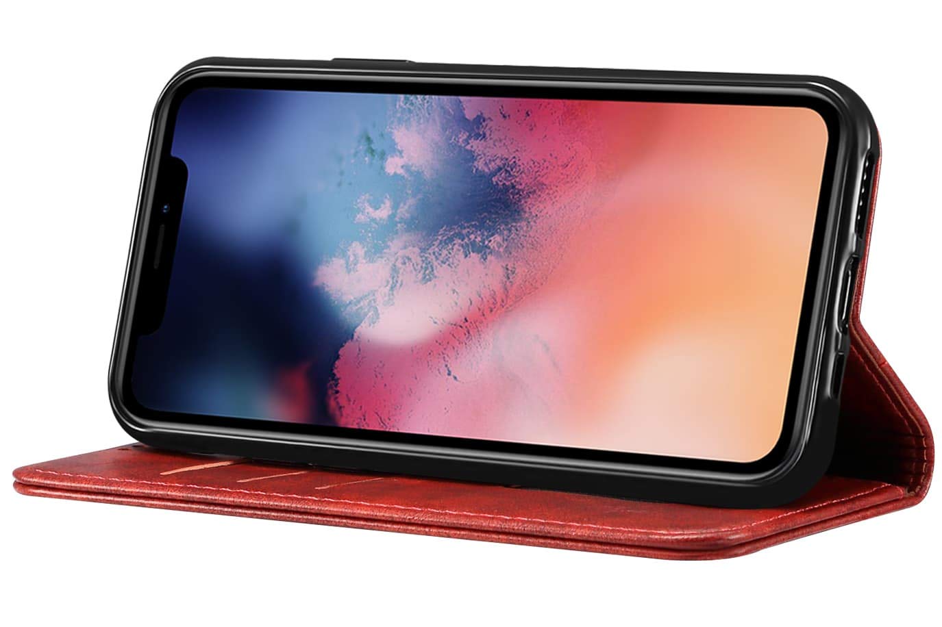 【mana】AppleDesign SINIANL iPhone 11 Pro Max Case, Leather Wallet Case with